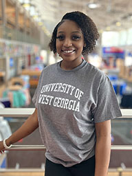 UNIV. WEST GA TEXT ROLLED TEE